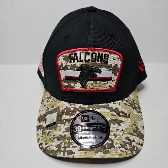 Atlanta Falcons Era NFL 2021 Salute To Service Cap Hat 39Thirty Sz Medium Large - Picture 2 of 7